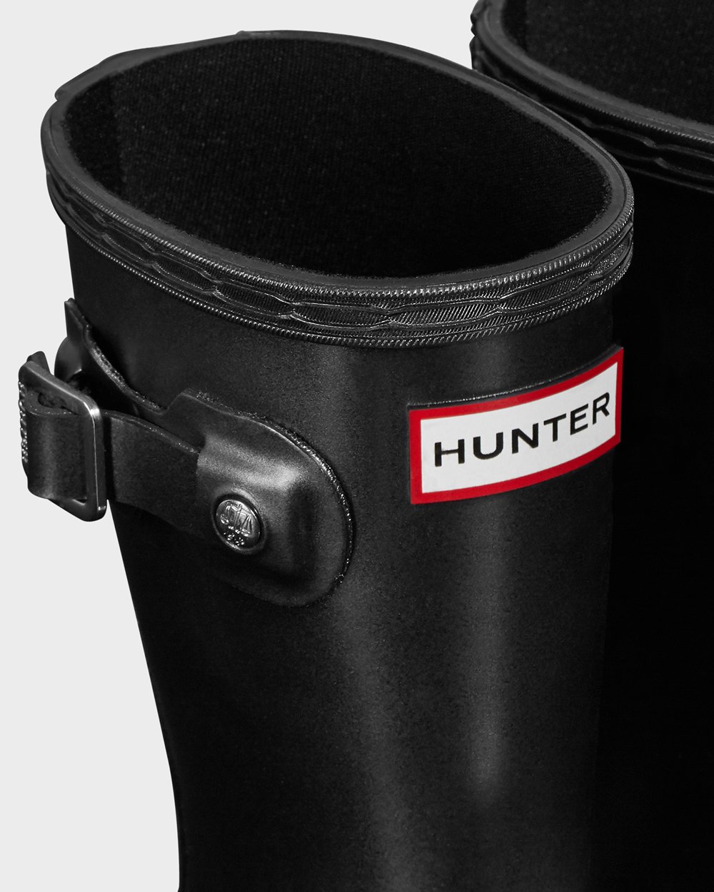 Botas De Agua Original Little Pearlized Hunter Niños - Negros - 573981HEY